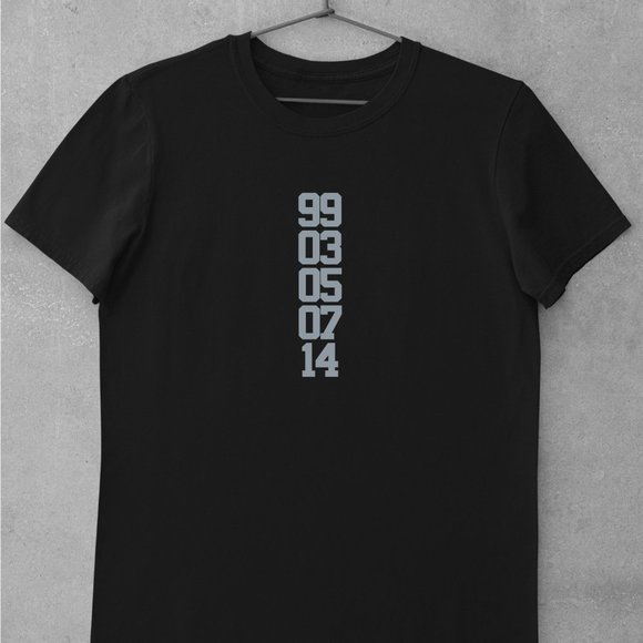 99, 2003, 2005, 2007, 2014 5X Champs, San Antonio Basketball, Minimalist, Spurs - Picture 1 of 1